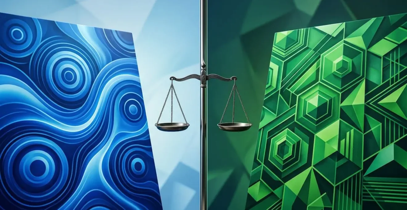 Split-screen comparison of modern accounting software interfaces showing data visualization and financial metrics