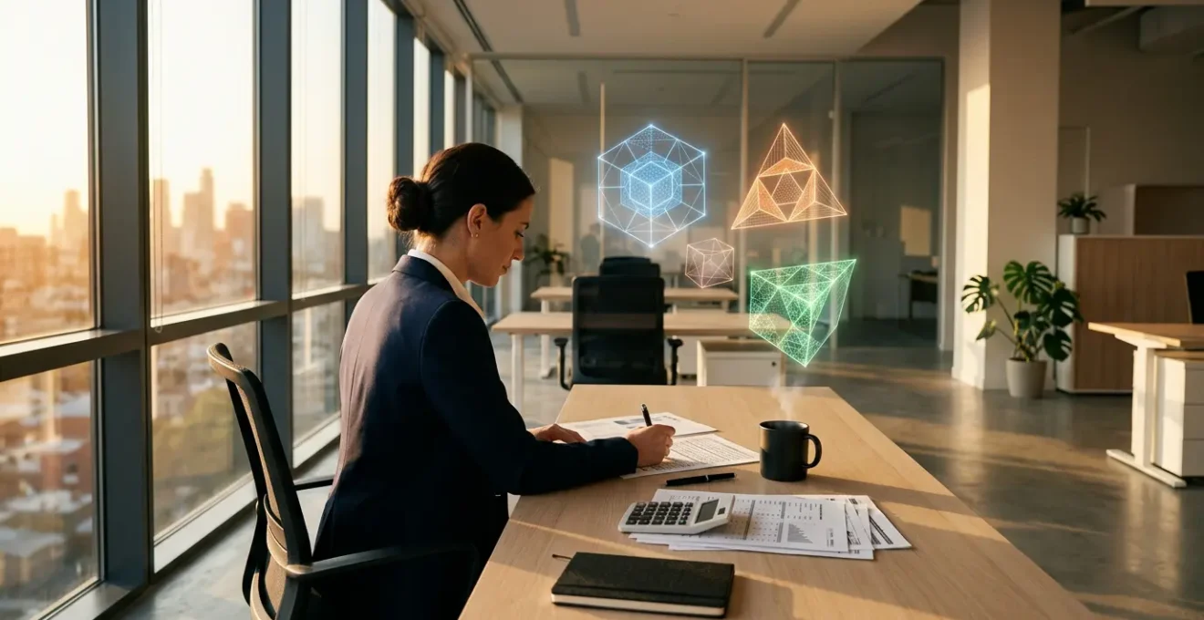 Financial professional analyzing complex VAT calculations on multiple sales channels