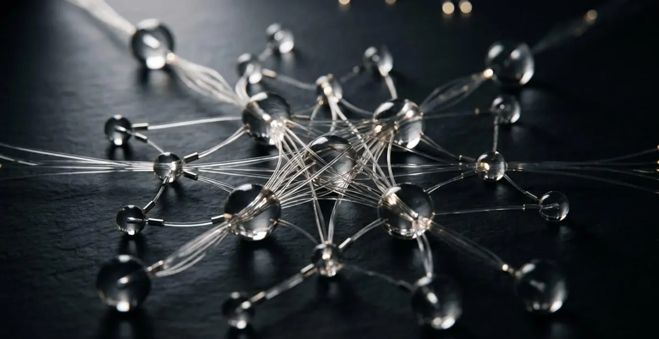 Abstract network visualization showing data connections representing HMRC's Connect system.