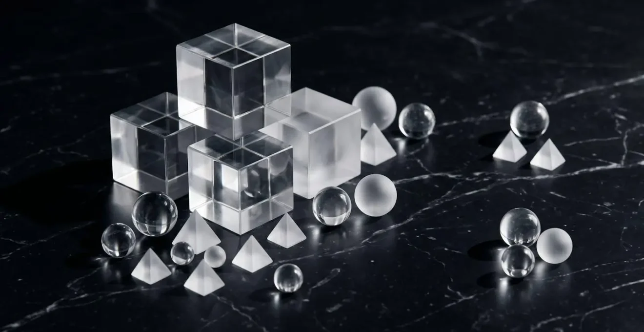 Abstract visualization of company ownership structure with geometric shapes representing different equity classes
