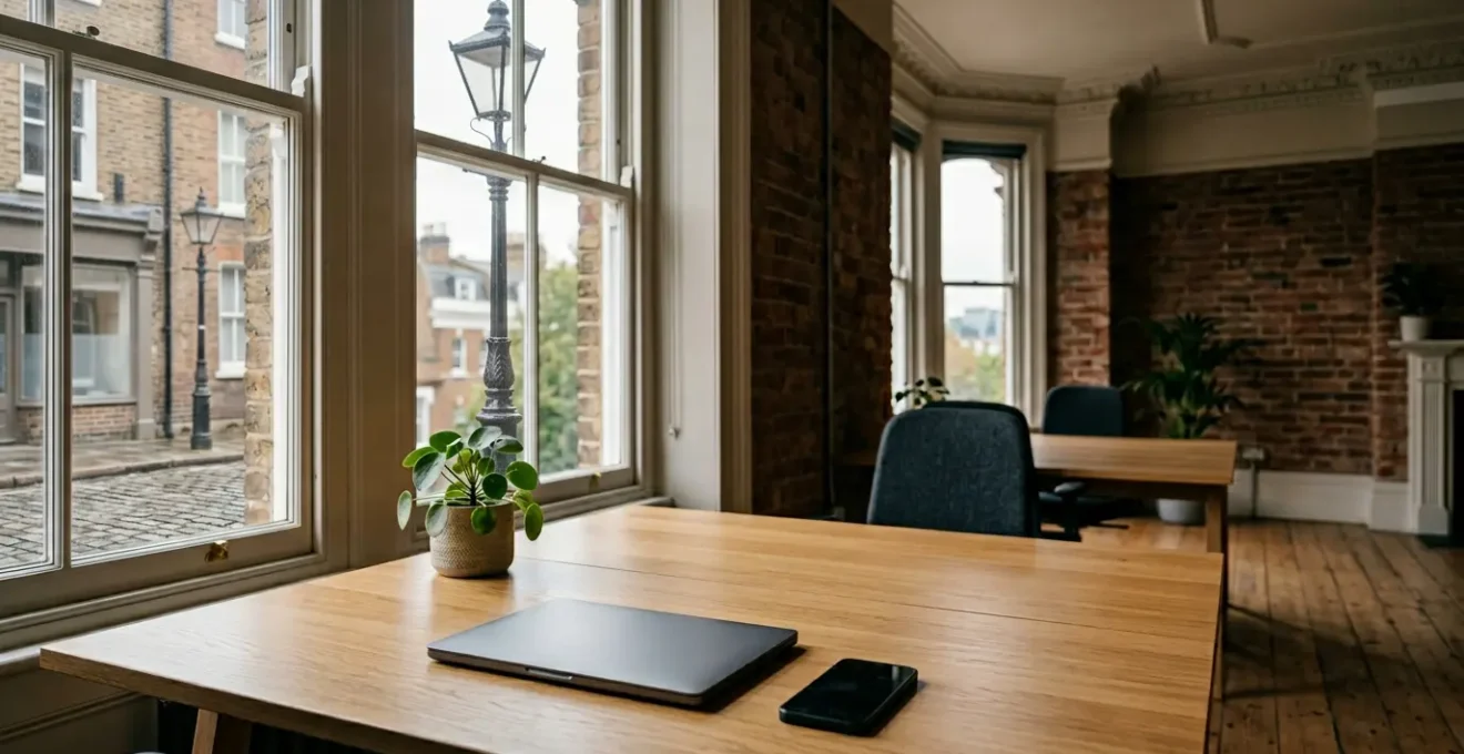 Modern UK finance team reviewing digital expense management dashboard with secure controls