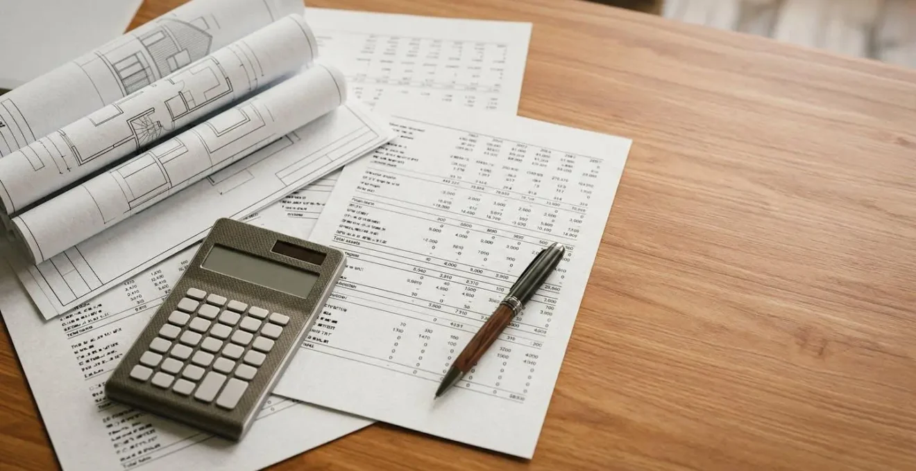 Professional balance sheet analysis with asset valuation documents and funding strategy planning