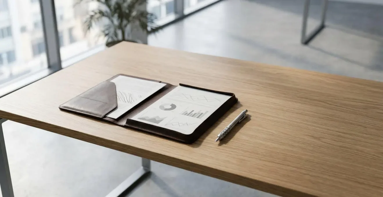 Business efficiency measurement concept with strategic planning elements