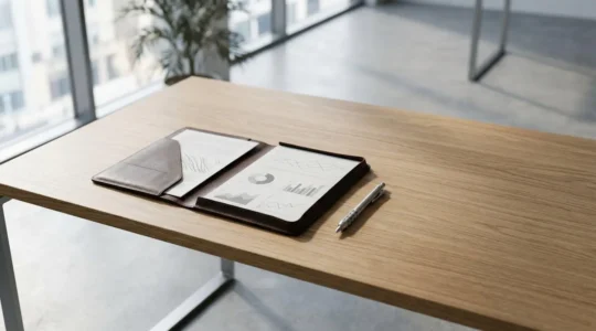 Business efficiency measurement concept with strategic planning elements