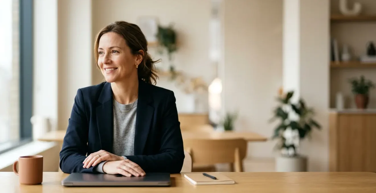 Business professional reviewing automated pension compliance dashboard with financial documents