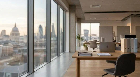 Professional accountant reviewing final payroll documents and tax submissions in modern office setting with natural lighting