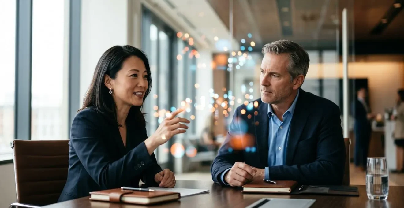 Virtual CFO reviewing financial projections on digital dashboard